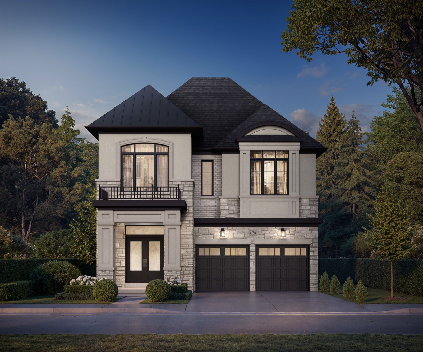 41' Detached Single Elevation B — Rosemont Grove by Hallett Homes